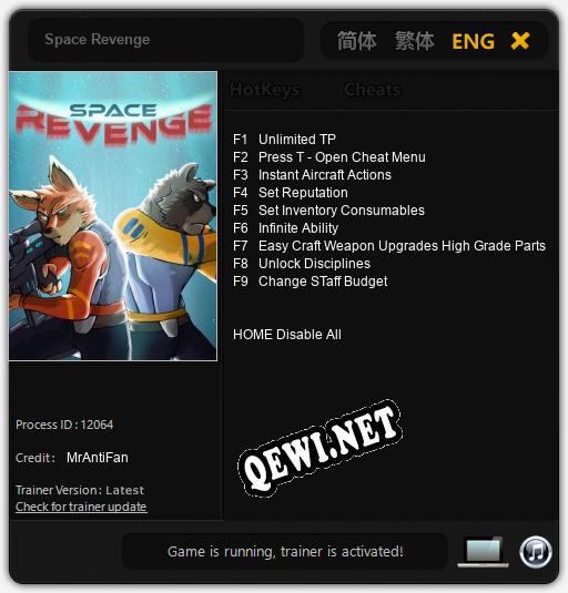 Space Revenge: Трейнер +9 [v1.3]