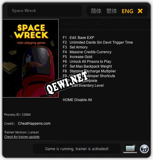 Трейнер для Space Wreck [v1.0.4]