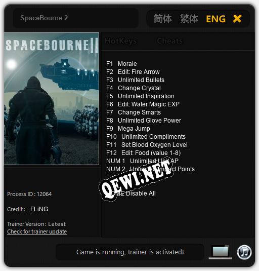 SpaceBourne 2: Трейнер +14 [v1.9]
