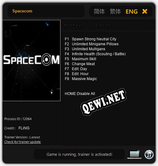 Spacecom: Читы, Трейнер +9 [FLiNG]