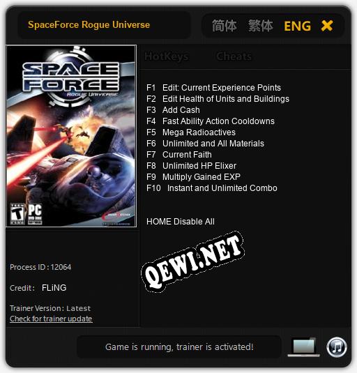 Трейнер для SpaceForce Rogue Universe [v1.0.2]