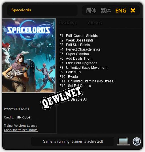 Spacelords: Читы, Трейнер +12 [dR.oLLe]