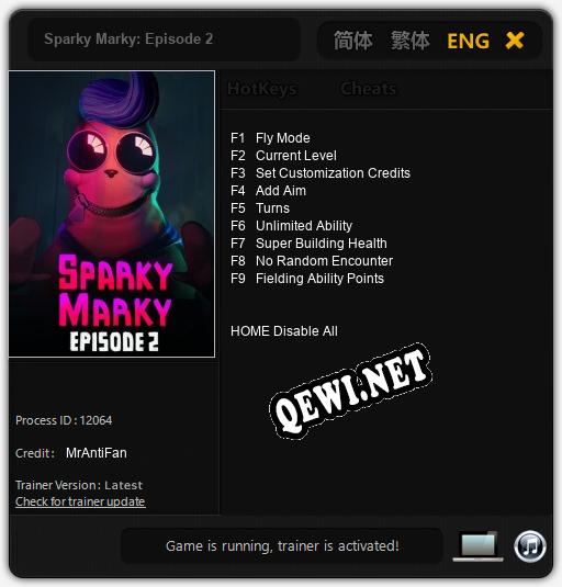 Sparky Marky: Episode 2: Читы, Трейнер +9 [MrAntiFan]