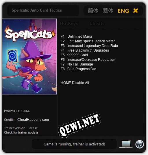Spellcats: Auto Card Tactics: Трейнер +8 [v1.4]