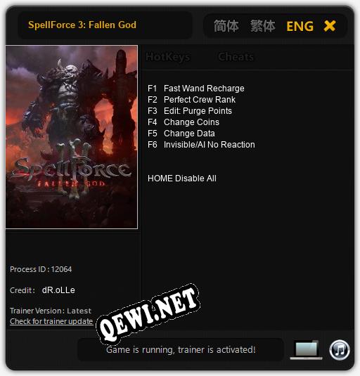 SpellForce 3: Fallen God: ТРЕЙНЕР И ЧИТЫ (V1.0.70)