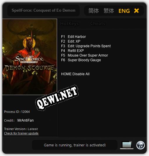 SpellForce: Conquest of Eo Demon Scourge: Читы, Трейнер +6 [MrAntiFan]