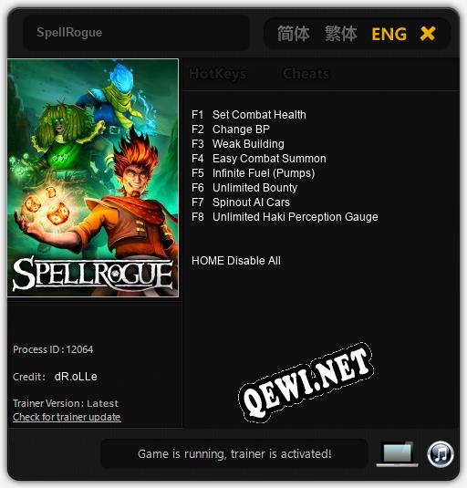 SpellRogue: Трейнер +8 [v1.7]