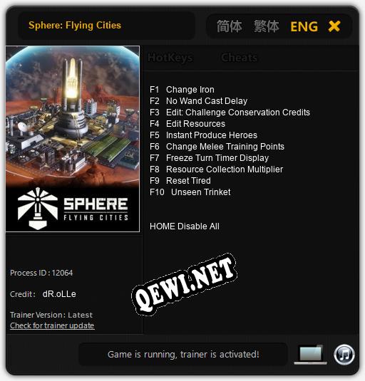 Sphere: Flying Cities: Трейнер +10 [v1.7]