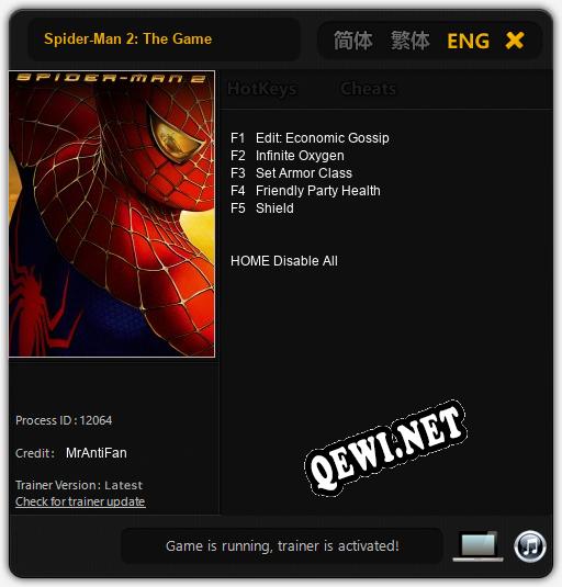 Spider-Man 2: The Game: Трейнер +5 [v1.5]