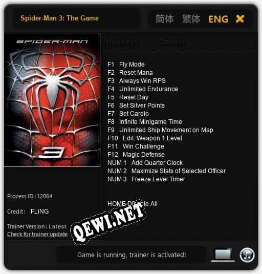 Spider-Man 3: The Game: Трейнер +15 [v1.5]