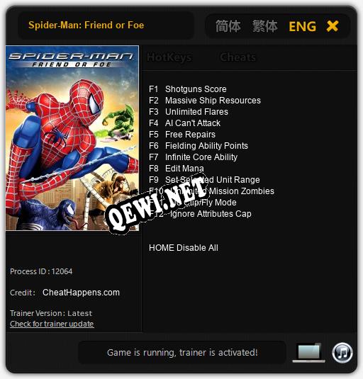 Spider-Man: Friend or Foe: Читы, Трейнер +12 [CheatHappens.com]