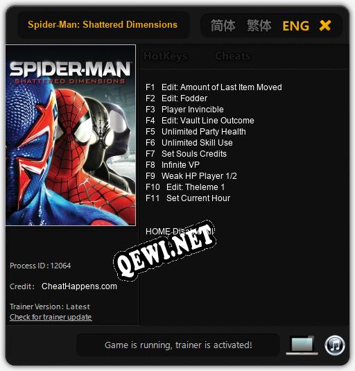 Spider-Man: Shattered Dimensions: Трейнер +11 [v1.2]