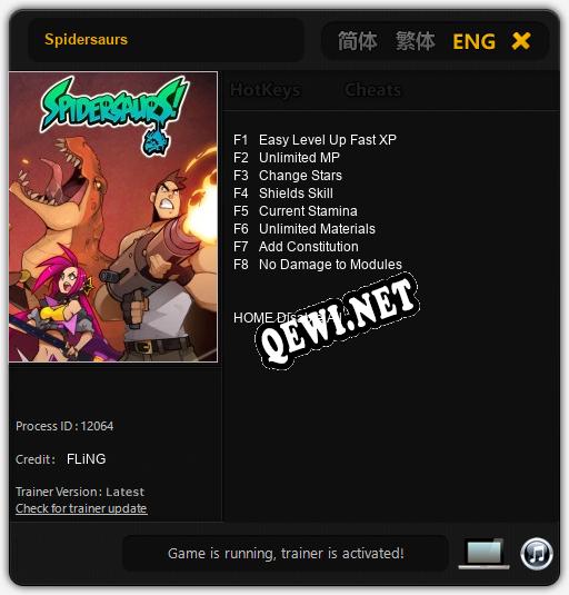 Spidersaurs: Трейнер +8 [v1.6]