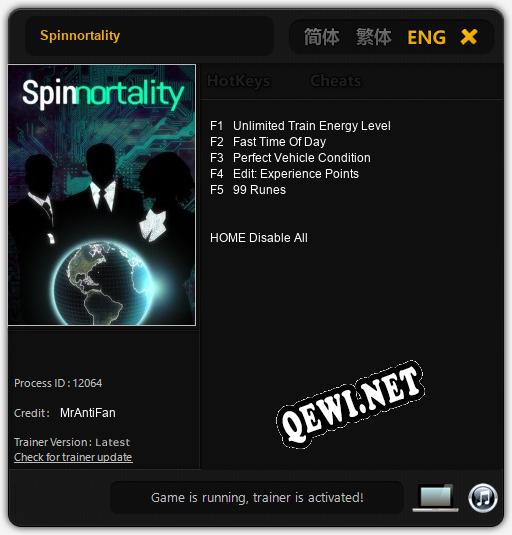 Spinnortality: ТРЕЙНЕР И ЧИТЫ (V1.0.46)