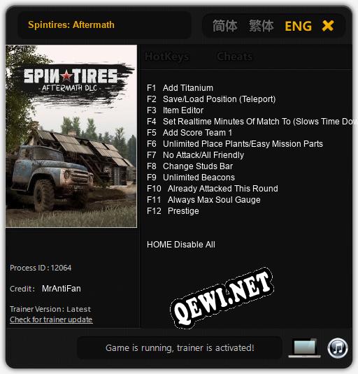Spintires: Aftermath: Читы, Трейнер +12 [MrAntiFan]