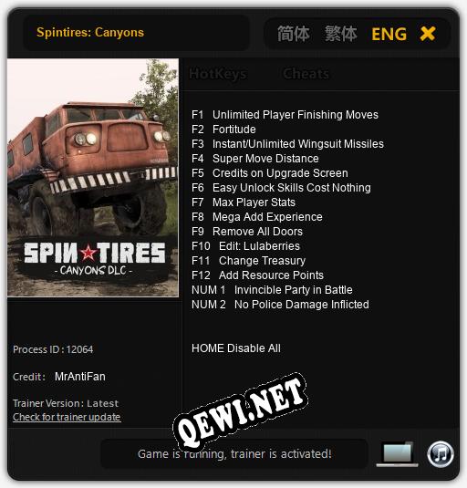 Трейнер для Spintires: Canyons [v1.0.7]