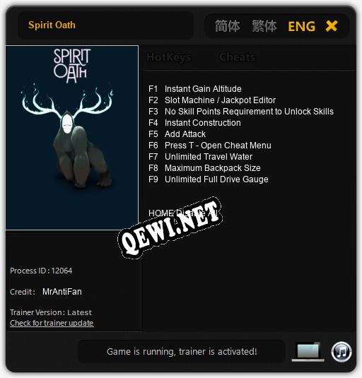 Трейнер для Spirit Oath [v1.0.1]