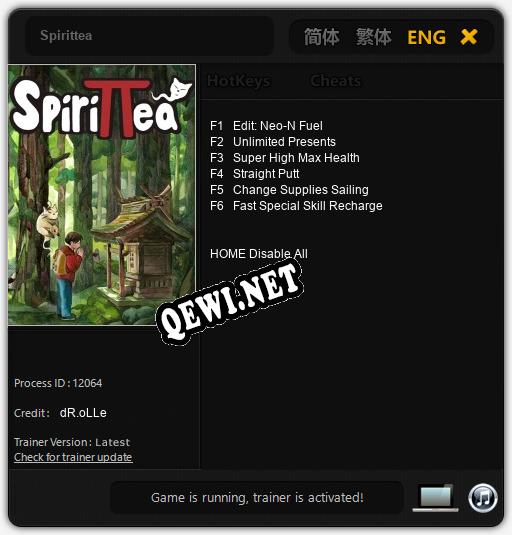Трейнер для Spirittea [v1.0.9]