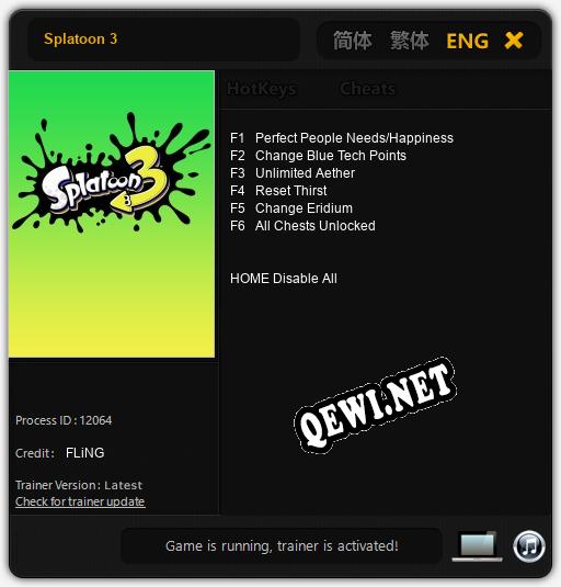 Splatoon 3: Трейнер +6 [v1.8]