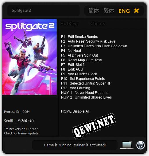 Трейнер для Splitgate 2 [v1.0.2]