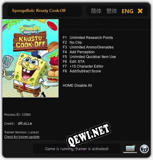 SpongeBob: Krusty Cook-Off: Читы, Трейнер +8 [dR.oLLe]