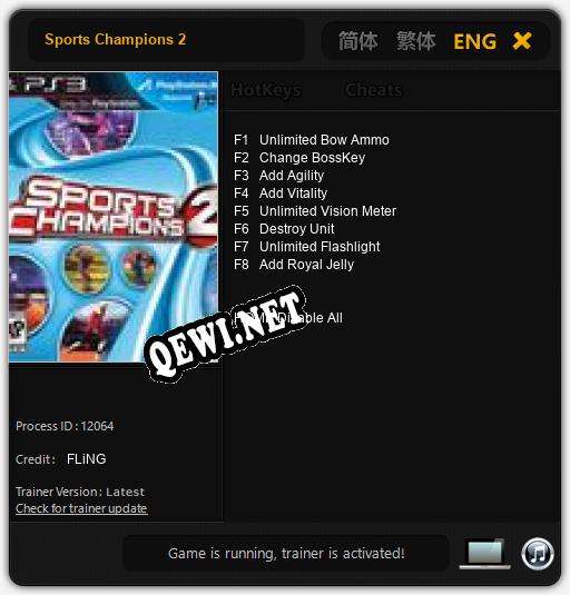 Трейнер для Sports Champions 2 [v1.0.9]