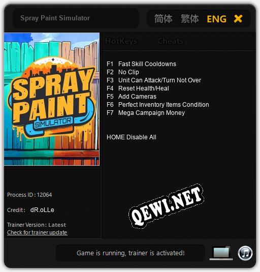 Трейнер для Spray Paint Simulator [v1.0.3]