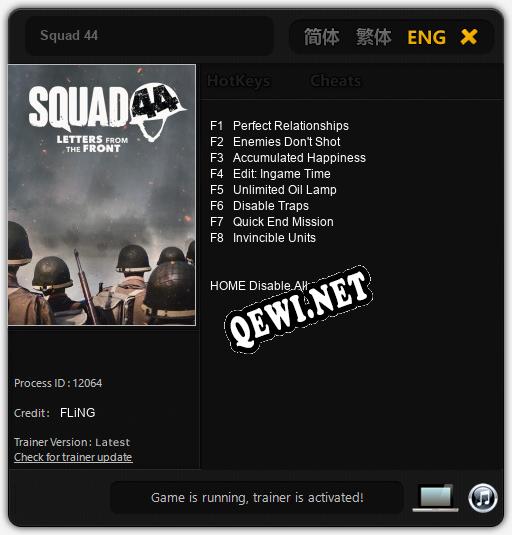 Squad 44: Трейнер +8 [v1.1]