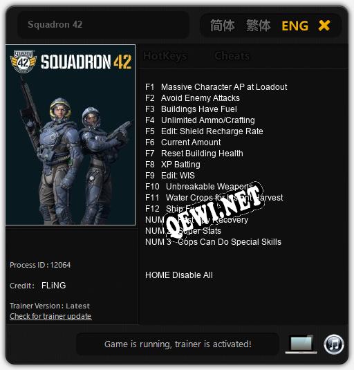 Squadron 42: Читы, Трейнер +15 [FLiNG]