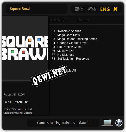 Square Brawl: Трейнер +8 [v1.2]