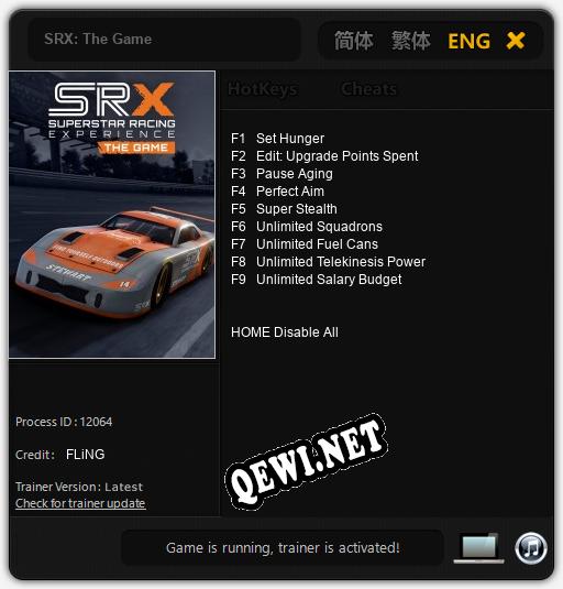 SRX: The Game: Трейнер +9 [v1.9]