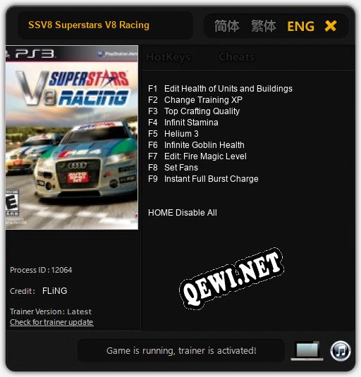 SSV8 Superstars V8 Racing: Читы, Трейнер +9 [FLiNG]