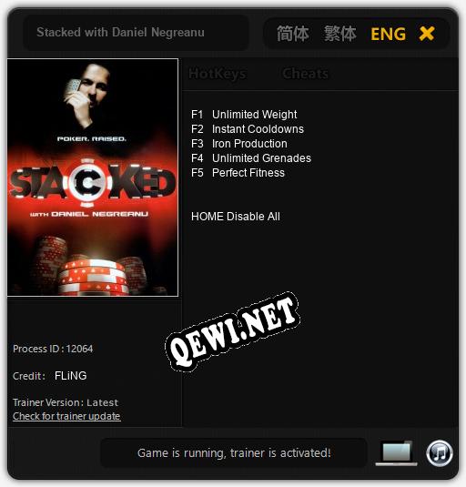 Stacked with Daniel Negreanu: Трейнер +5 [v1.2]