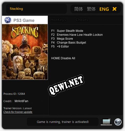 Stacking: Трейнер +5 [v1.8]