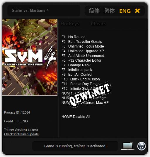 Трейнер для Stalin vs. Martians 4 [v1.0.4]