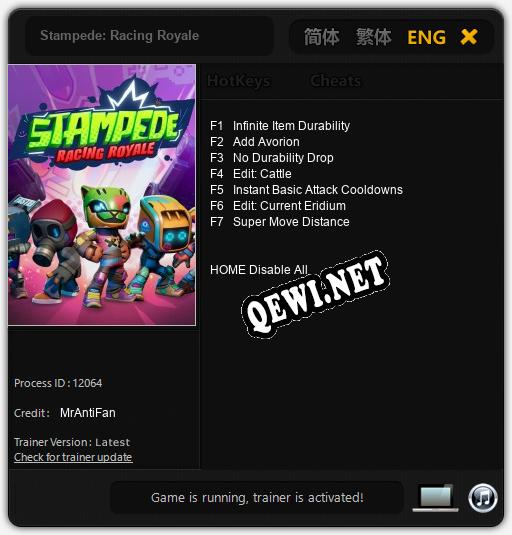 Stampede: Racing Royale: Читы, Трейнер +7 [MrAntiFan]