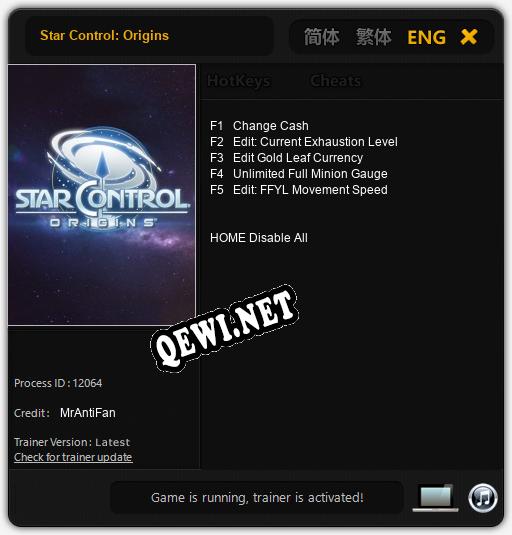 Star Control: Origins: ТРЕЙНЕР И ЧИТЫ (V1.0.79)