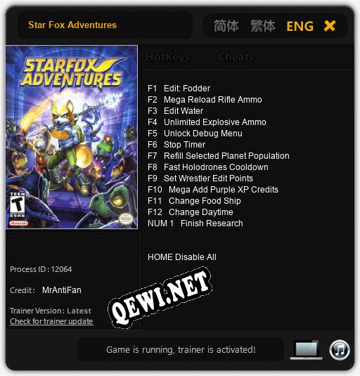 Star Fox Adventures: Трейнер +13 [v1.3]