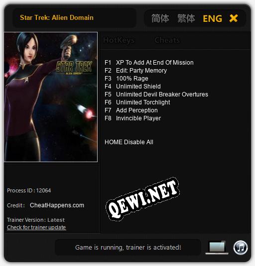 Трейнер для Star Trek: Alien Domain [v1.0.3]