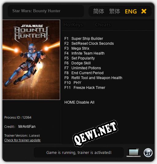 Трейнер для Star Wars: Bounty Hunter [v1.0.1]