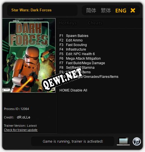 Star Wars: Dark Forces: Трейнер +10 [v1.1]