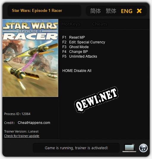 Star Wars: Episode 1 Racer: Читы, Трейнер +5 [CheatHappens.com]