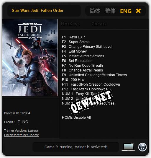 Star Wars Jedi: Fallen Order: Читы, Трейнер +15 [FLiNG]