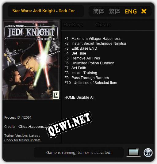 Star Wars: Jedi Knight - Dark Forces 2: ТРЕЙНЕР И ЧИТЫ (V1.0.94)