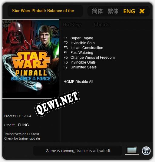 Star Wars Pinball: Balance of the Force 2: Читы, Трейнер +7 [FLiNG]