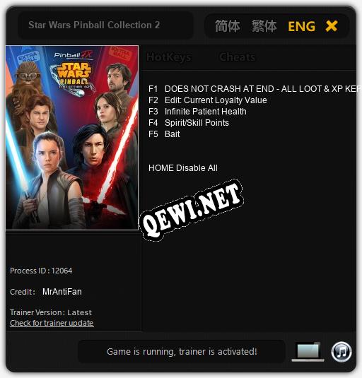 Star Wars Pinball Collection 2: Читы, Трейнер +5 [MrAntiFan]