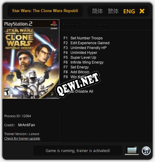 Star Wars: The Clone Wars Republic Heroes: ТРЕЙНЕР И ЧИТЫ (V1.0.85)