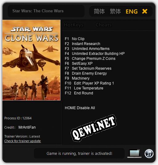 Star Wars: The Clone Wars: Читы, Трейнер +12 [MrAntiFan]