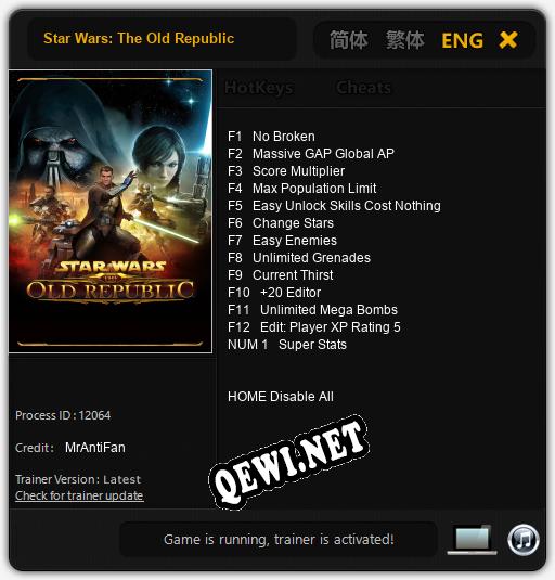 Star Wars: The Old Republic: Трейнер +13 [v1.7]