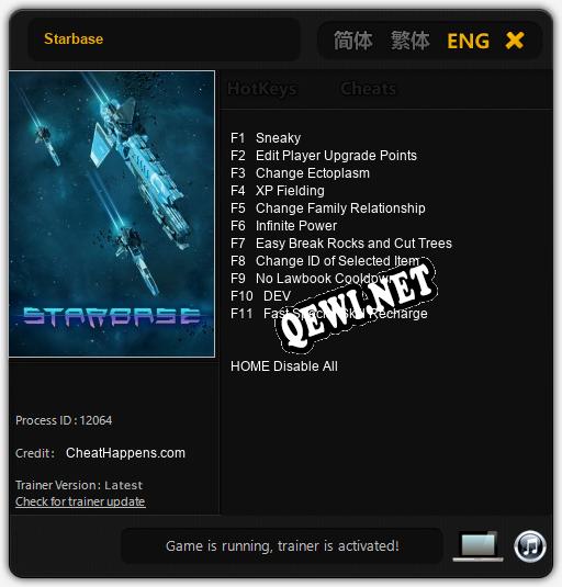 Starbase: Читы, Трейнер +11 [CheatHappens.com]